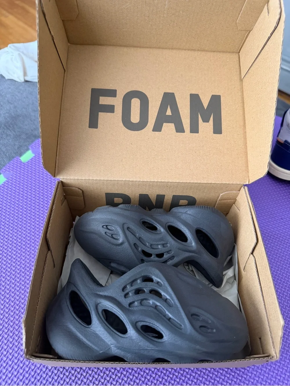 adidas Kids Black Foam Slip-On Sandals